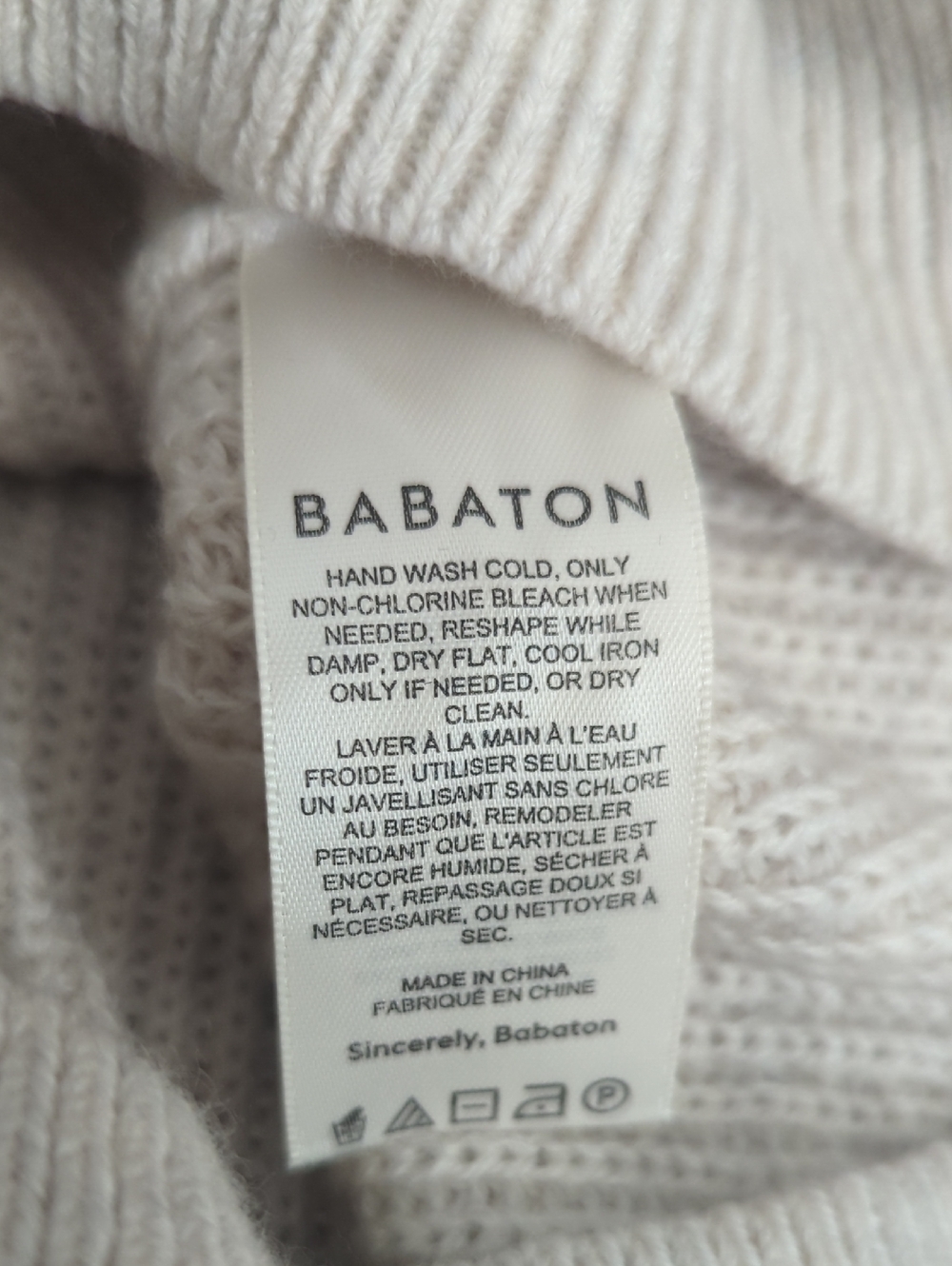 Babaton Hazlitt Cream Knit Sleeveless Mock Neck Sweater - Picture 7 of 10